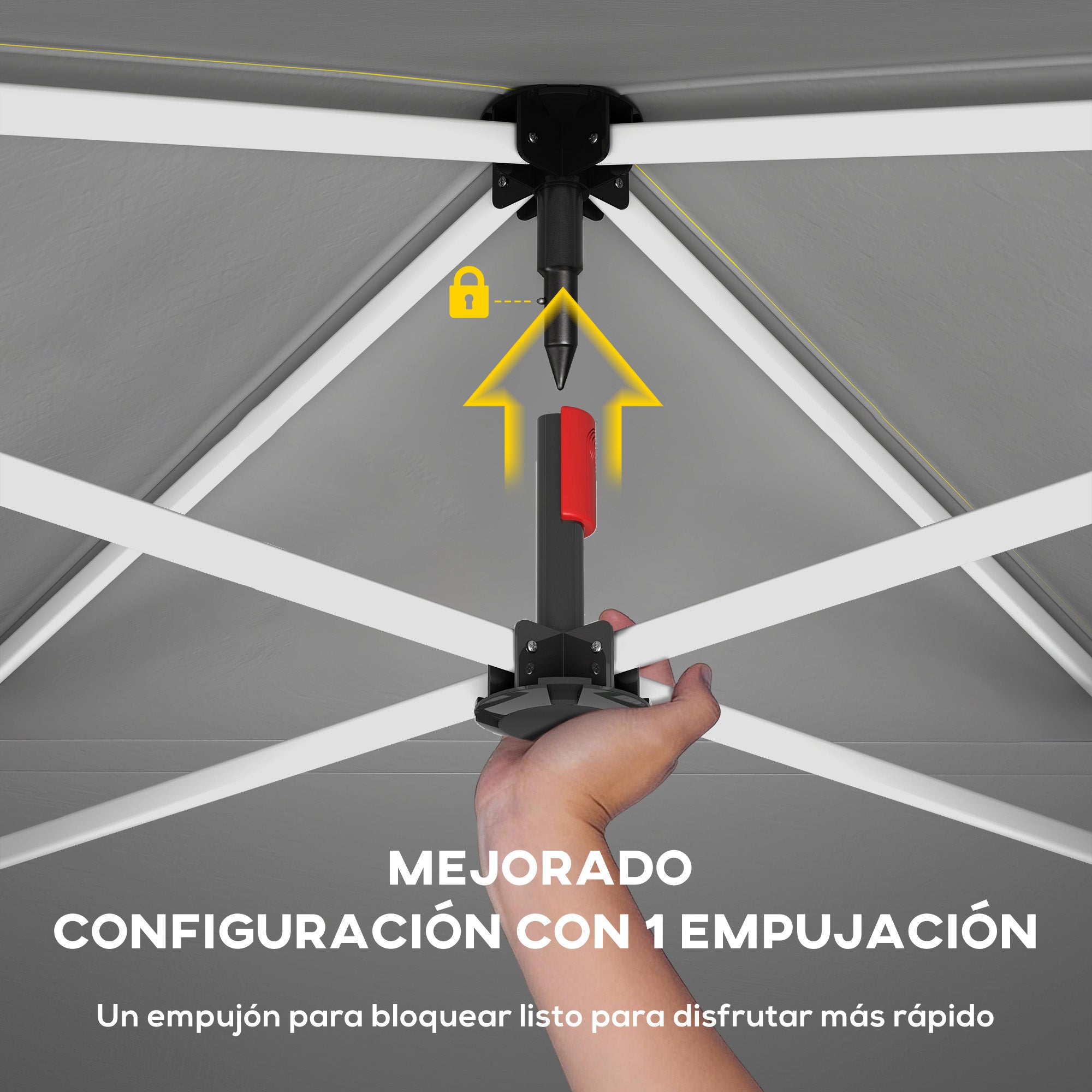 Outsunny Carpa Plegable 3x3 m, Pop-up, con 4 Laterales Extraíbles, Cenador de Jardín con UPF50+, Bloqueo Central, Altura Ajustable, Bolsa de Transporte, Sacos Arena, Gazebo para Exterior, Verde