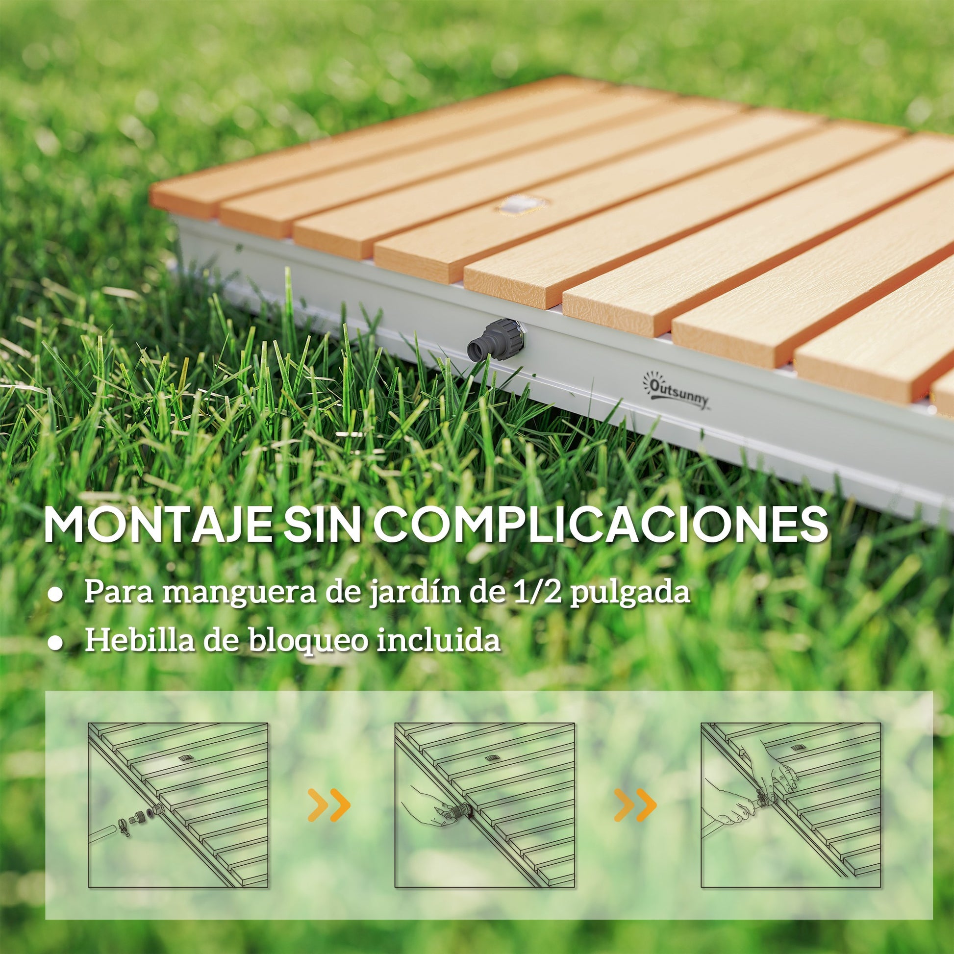 Outsunny Ducha de Jardín Portátil 70,5x55 cm Ducha Exterior de Suelo Altura Ajustable hasta 4 m Estructura de Aluminio Resistente al Agua a los Rayos UV y a Las Heladas para Camping Piscina Playa