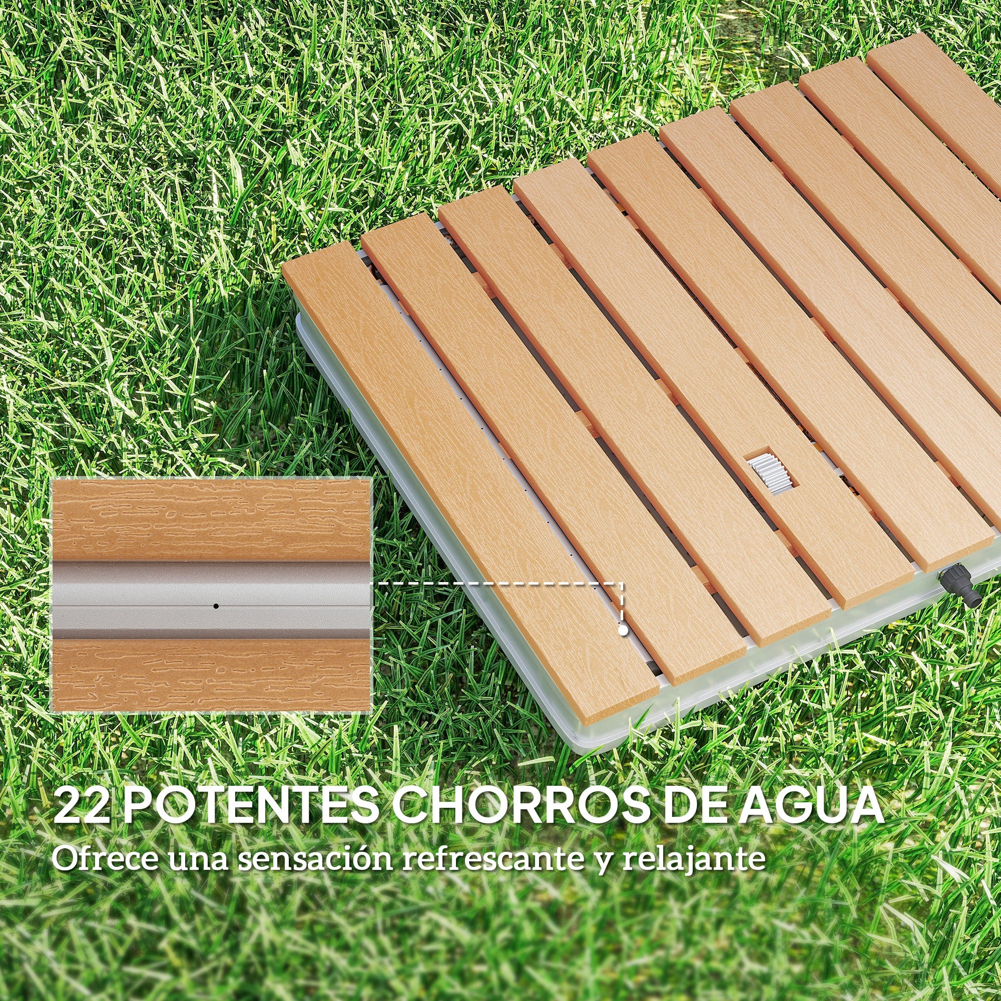 Outsunny Ducha de Jardín Portátil 70,5x55 cm Ducha Exterior de Suelo Altura Ajustable hasta 4 m Estructura de Aluminio Resistente al Agua a los Rayos UV y a Las Heladas para Camping Piscina Playa