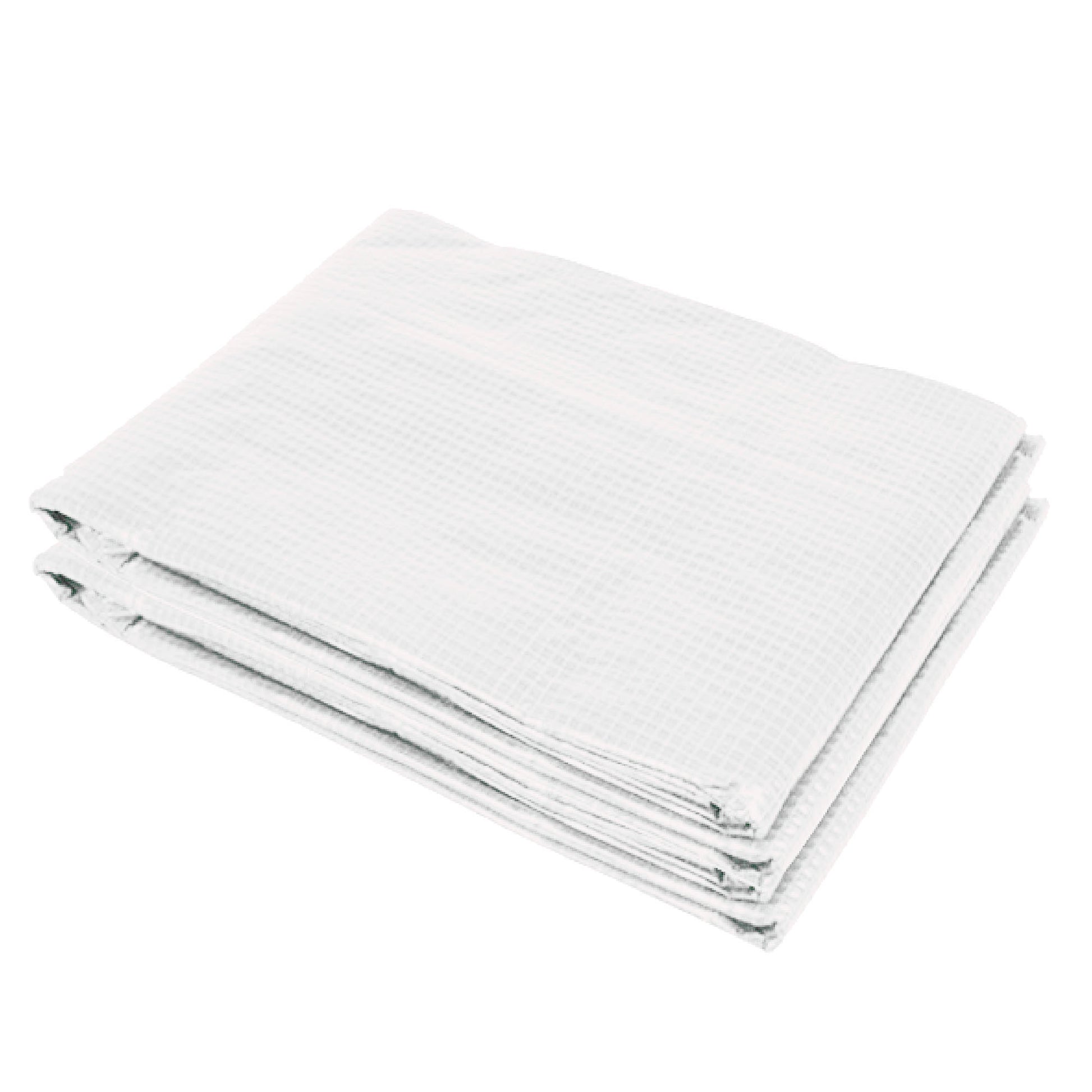 Outsunny Plásticos para Invernaderos 6x3x2 m Cubierta de Repuesto para Invernadero de Polietileno con 12 Ventanas y Puerta Enrollable Protección de Plantas para Jardín Blanco