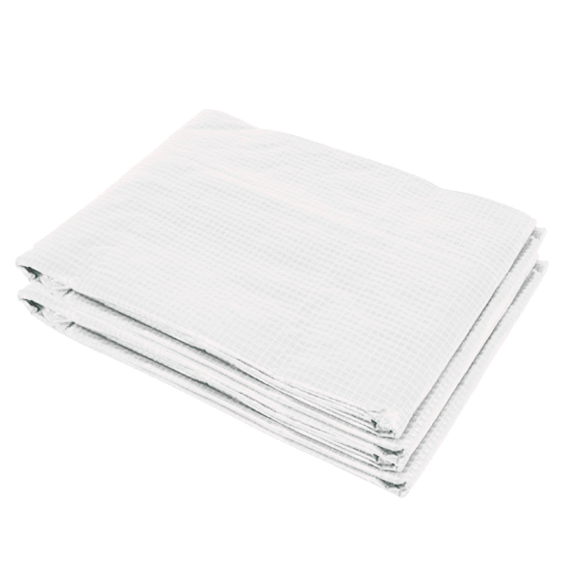 Outsunny Plásticos para Invernaderos 6x3x2 m Cubierta de Repuesto para Invernadero de Polietileno con 12 Ventanas y Puerta Enrollable Protección de Plantas para Jardín Blanco