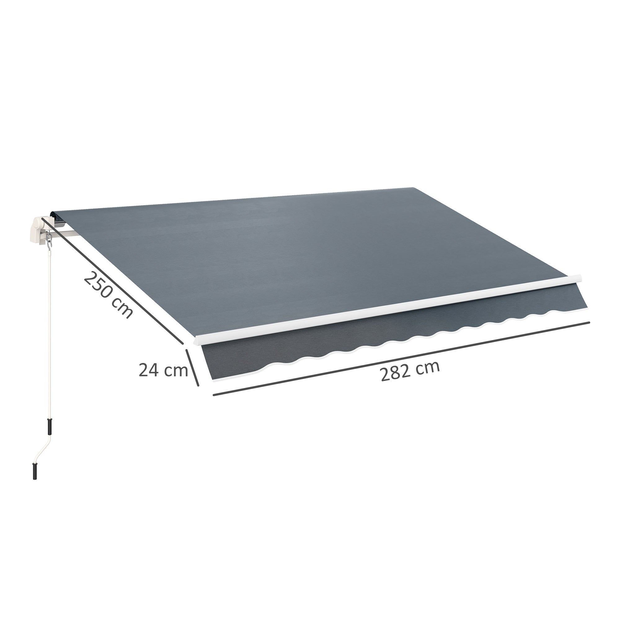 Outsunny Techo de Repuesto para Toldo 2,8x2,5 m Toldo de Lona con Protección UV 50+ Impermeable Tela de Repuesto para Patio Terraza Jardín Gris