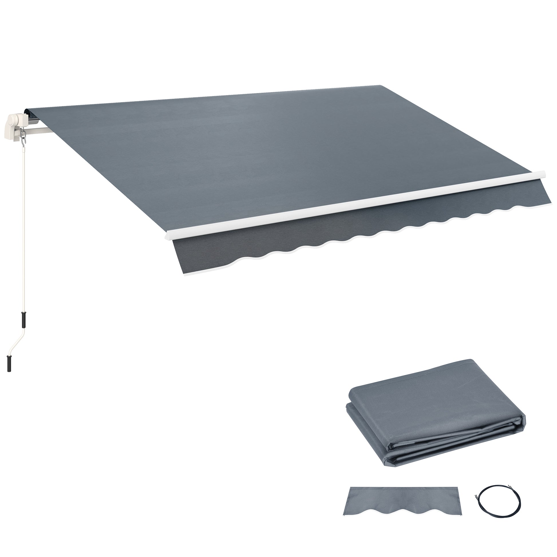 Outsunny Techo de Repuesto para Toldo 2,8x2,5 m Toldo de Lona con Protección UV 50+ Impermeable Tela de Repuesto para Patio Terraza Jardín Gris