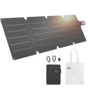 HOMCOM 36W Cargador Solar Plegable, Panel Solar Portátil con Puertos USB-A y Tipo-C, IP67 Impermeable, Placa Solar Plegable con Superficie de ETFE, para Cargar Teléfonos, Tablets, Camping y Senderismo