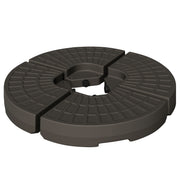 Outsunny Base para Sombrilla en 4 Partes Rellenable de Arena y Agua Desmontable para Jardín Patio al Aire Libre 100x100x10,5 cm Café