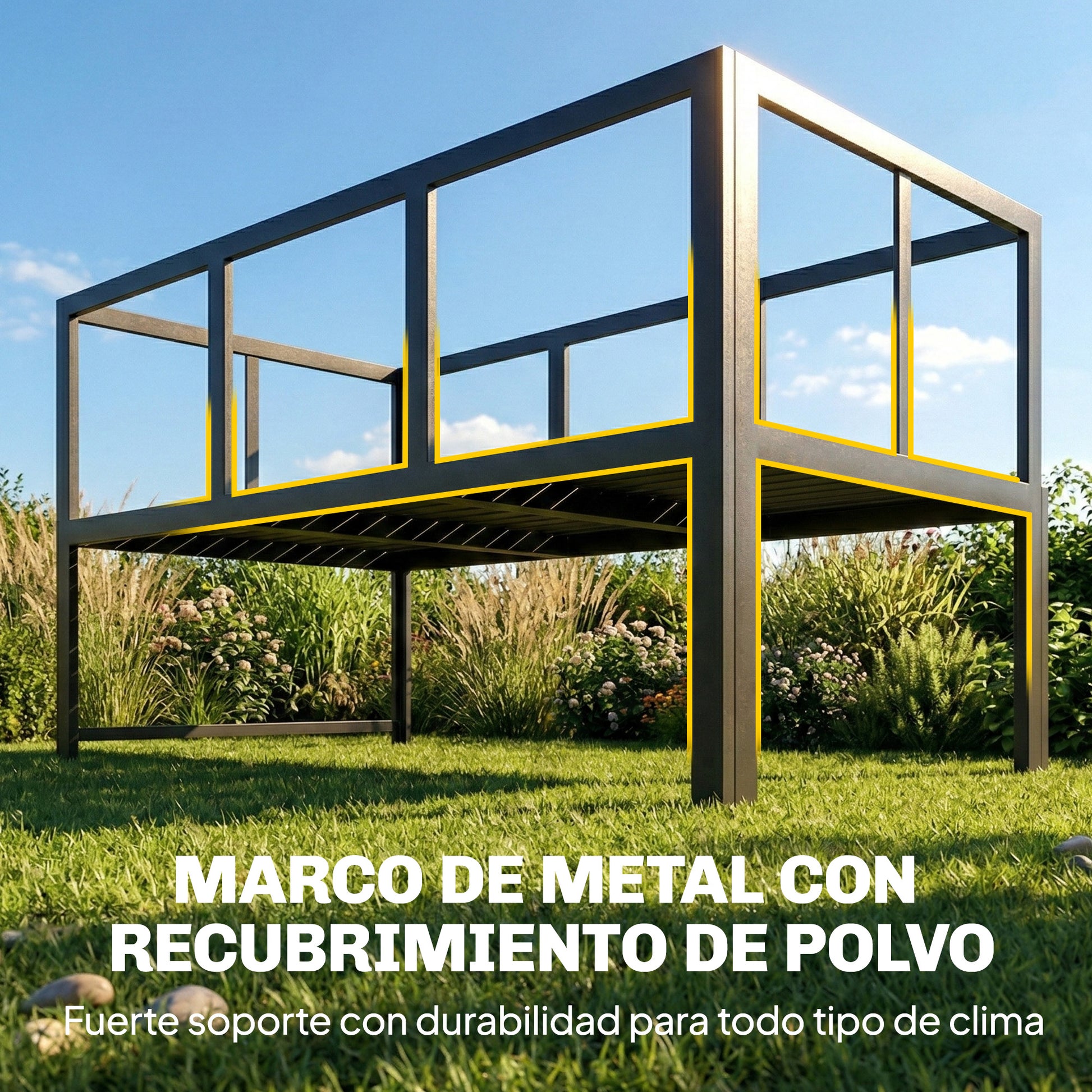 Outsunny Conjunto de Muebles Jardín Exterior de 3 Piezas, Sofá Exterior Seccional Resistente Forma de L con Cojines, 2 Sofás de 2 Plazas, Reposabrazos Ajustables y Mesa Centro de Listones, Gris