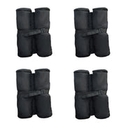 Outsunny Pack 4 Pesos para Carpas Bolsas de Pesos Pesas de Piernas para Cenador Pabellón Gazebo Bolsas de Arena para Exteriores Negro