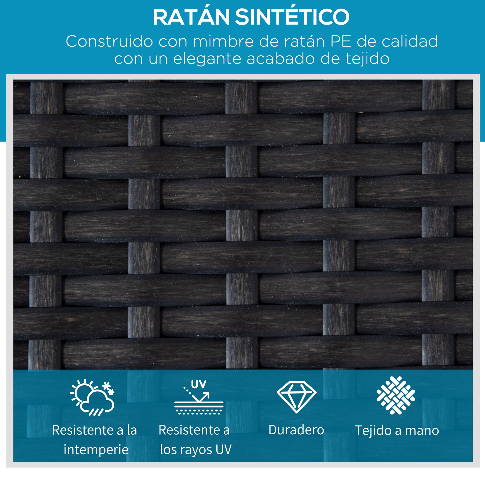 Outsunny Pack de 2 Tumbonas de Ratán Sintético para Jardín con Respaldo Ajustable Cojín y Ruedas Carga 120 kg 73x200x48 cm Gris Claro y Negro