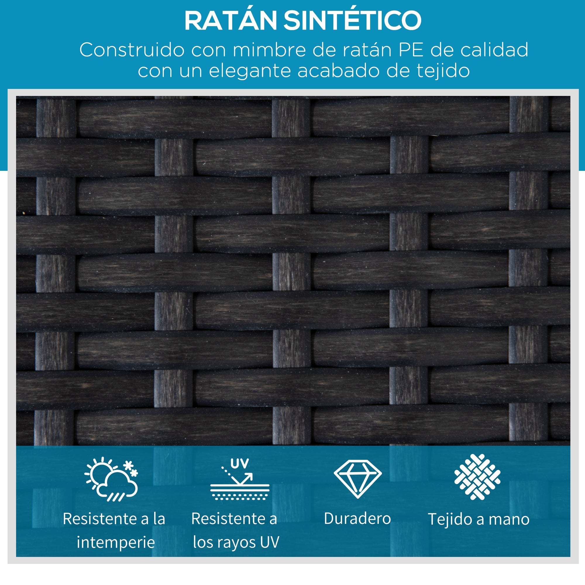 Outsunny Pack de 2 Tumbonas de Ratán Sintético para Jardín con Respaldo Ajustable Cojín y Ruedas Carga 120 kg 73x200x48 cm Gris Claro y Negro