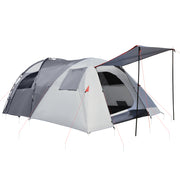 Outsunny Tienda de Campaña Familiar para 4-5 Personas Tienda Camping Impermeable 2000 mm Buena Ventilación Bolsa de Transporte para Trekking Camping Playa Aventura490x250x185 cm Gris