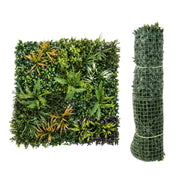 Outsunny Seto Artificial Ocultación Jardín en Rollo 1x1 m Pantalla de Valla de Privacidad de Hiedra Artificial Fácil Montaje para Terraza Balcón Exterior Decoración de Hojas Verde