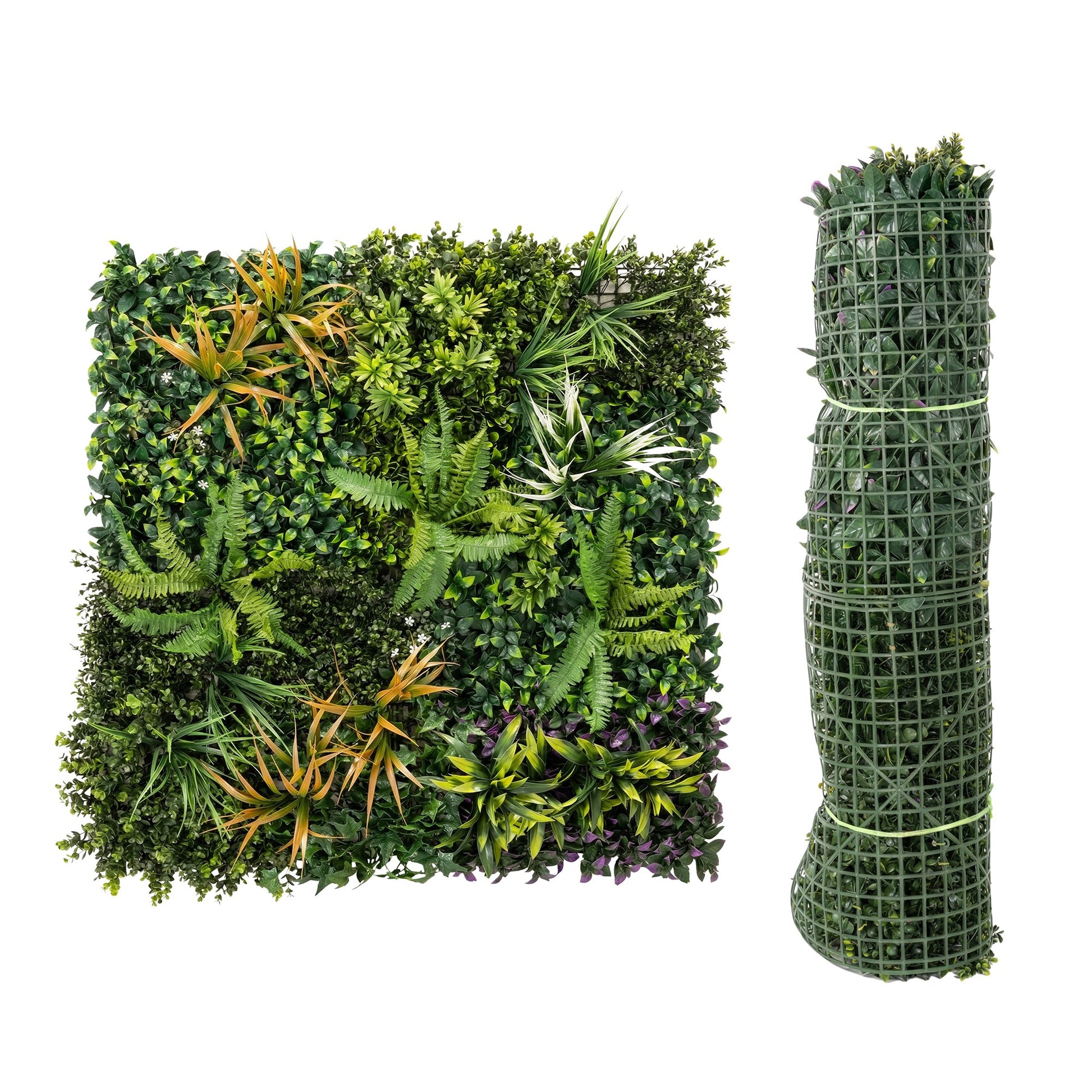 Outsunny Seto Artificial Ocultación Jardín en Rollo 1x1 m Pantalla de Valla de Privacidad de Hiedra Artificial Fácil Montaje para Terraza Balcón Exterior Decoración de Hojas Verde