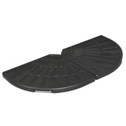 Outsunny Peso para Base de Sombrilla con Asas de 2 Piezas 28 kg Peso Pesado de Parasol Rellenable de Cemento para Base Cruzada 92x92x5 cm Negro