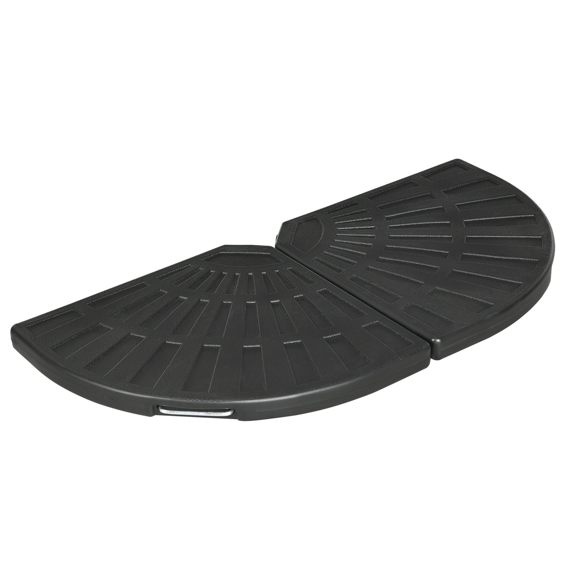 Outsunny Peso para Base de Sombrilla con Asas de 2 Piezas 28 kg Peso Pesado de Parasol Rellenable de Cemento para Base Cruzada 92x92x5 cm Negro