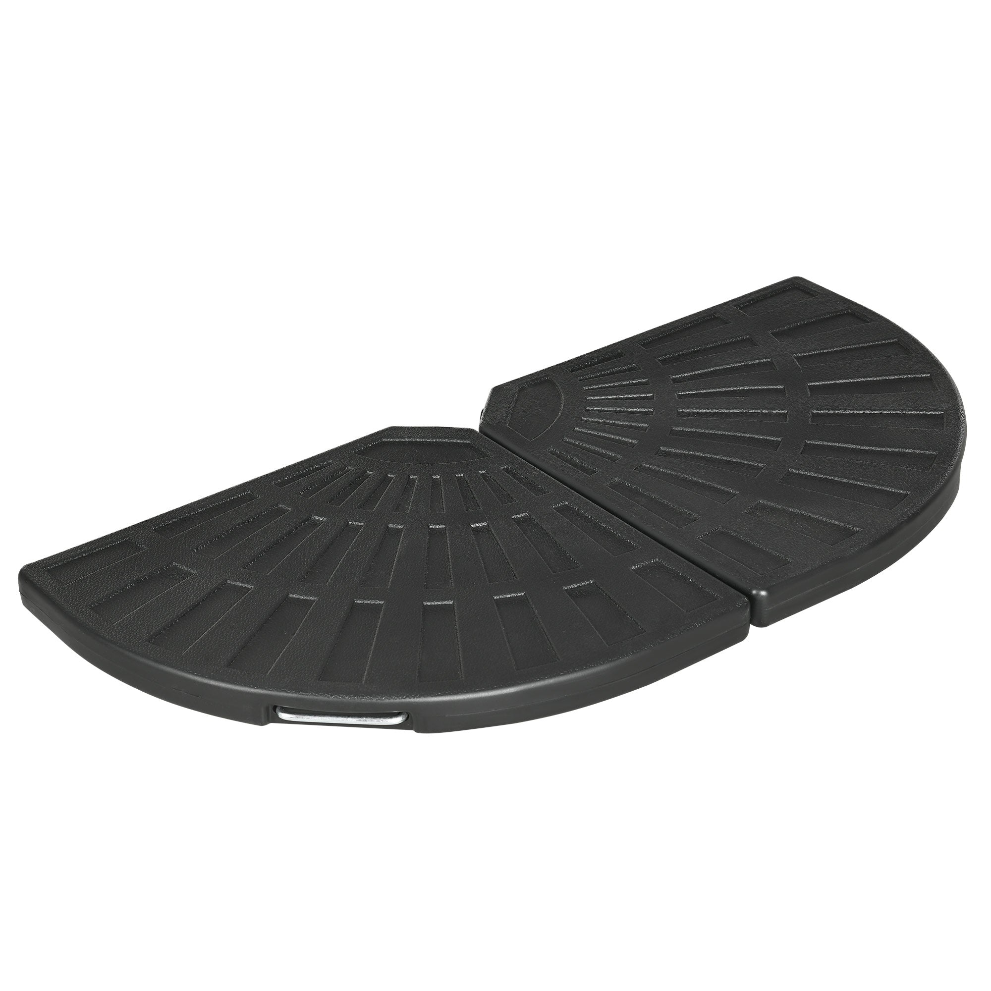Outsunny Peso para Base de Sombrilla con Asas de 2 Piezas 28 kg Peso Pesado de Parasol Rellenable de Cemento para Base Cruzada 92x92x5 cm Negro