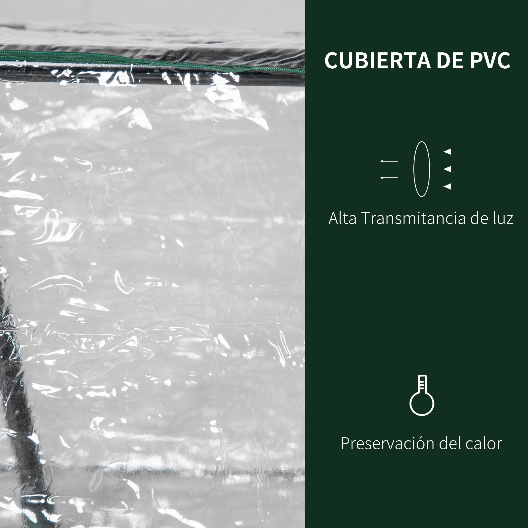 Outsunny Invernadero de Exterior 120x60x60 cm Invernadero de Jardín con 2 Ventanas Enrollables y Marco de Acero para Cultivo de Plantas Verduras Flores Tomates Transparente