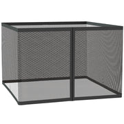 Outsunny Mosquitera para Sombrilla Mosquitera para Aire Libre para Paraguas 300x300x240 cm Red para Sombrilla de Malla de Patio con Cremallera Negro