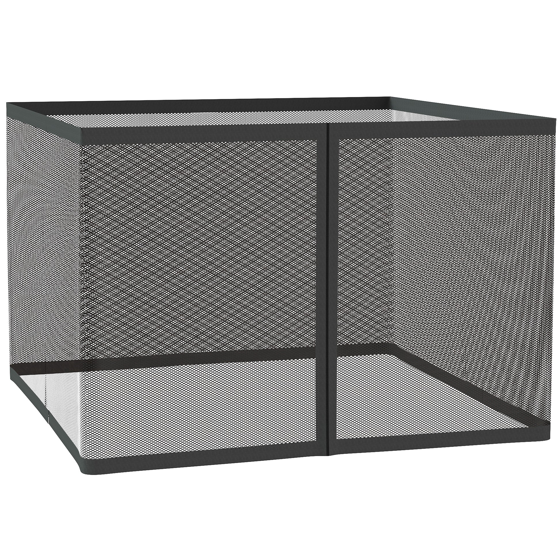 Outsunny Mosquitera para Sombrilla Mosquitera para Aire Libre para Paraguas 300x300x240 cm Red para Sombrilla de Malla de Patio con Cremallera Negro