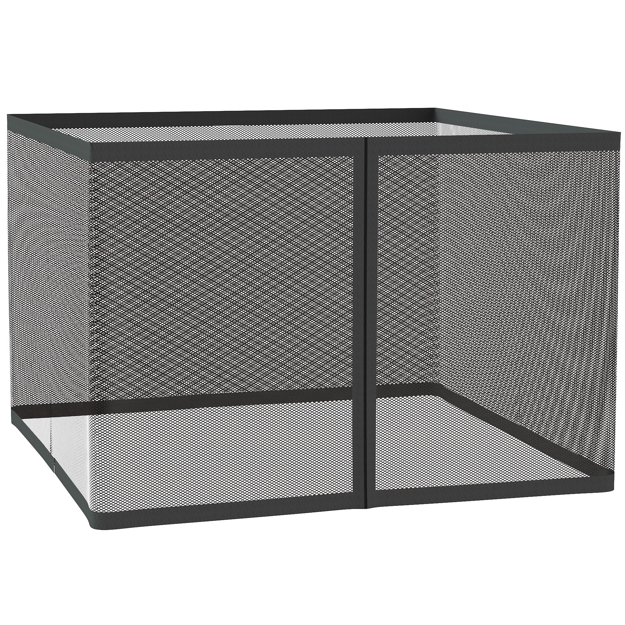 Outsunny Mosquitera para Sombrilla Mosquitera para Aire Libre para Paraguas 300x300x240 cm Red para Sombrilla de Malla de Patio con Cremallera Negro