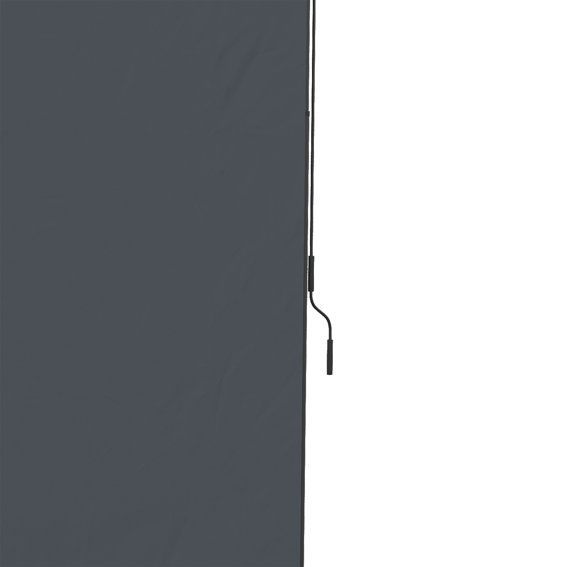 Outsunny Toldo Vertical Exterior 200x305 cm, Pantalla de Privacidad Enrollable, Toldo Lateral Ajustable con Manivela, Protección UV 40+ e Impermeable, Sin Taladro, para Balcón, Jardín, Gris