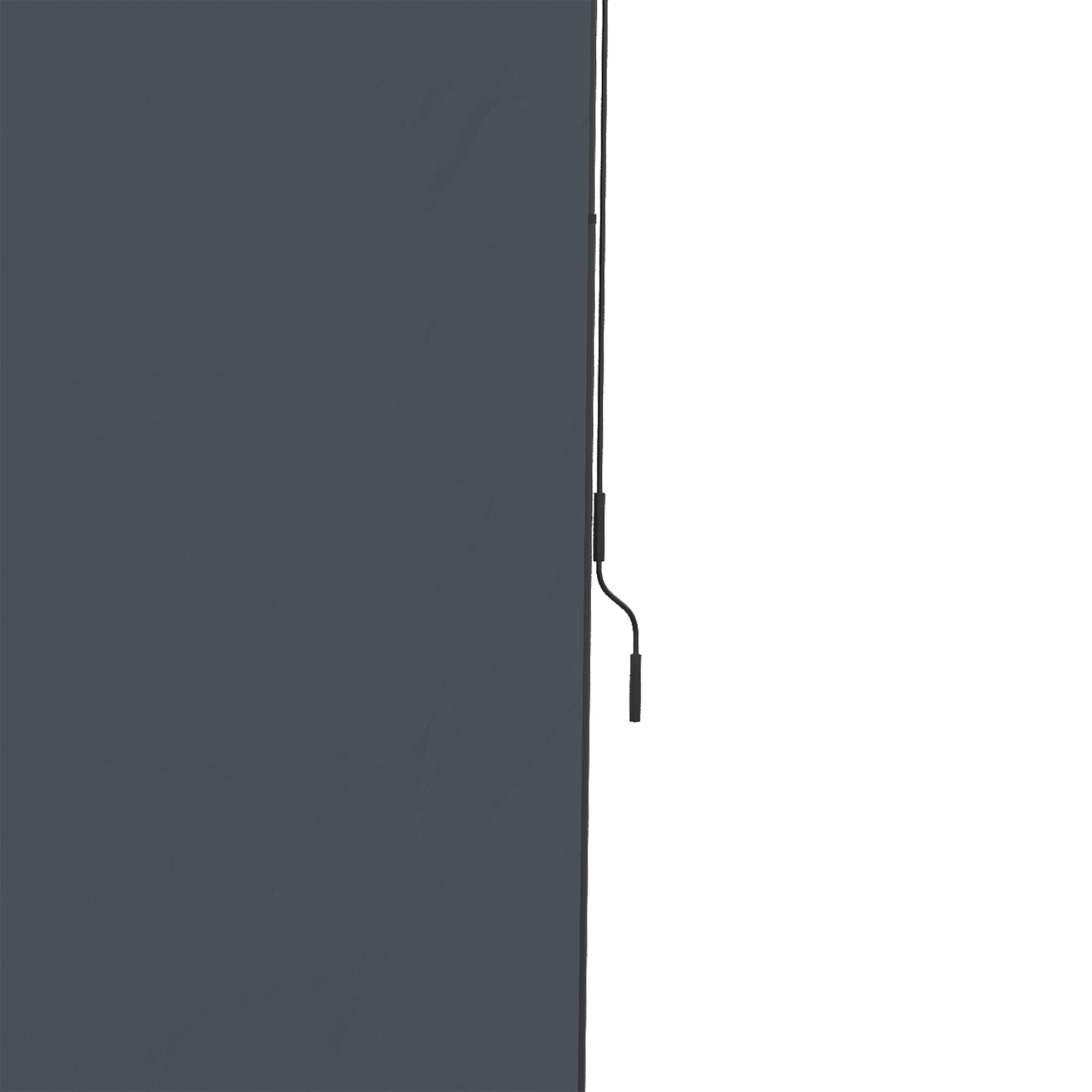 Outsunny Toldo Vertical Exterior 200x305 cm, Pantalla de Privacidad Enrollable, Toldo Lateral Ajustable con Manivela, Protección UV 40+ e Impermeable, Sin Taladro, para Balcón, Jardín, Gris