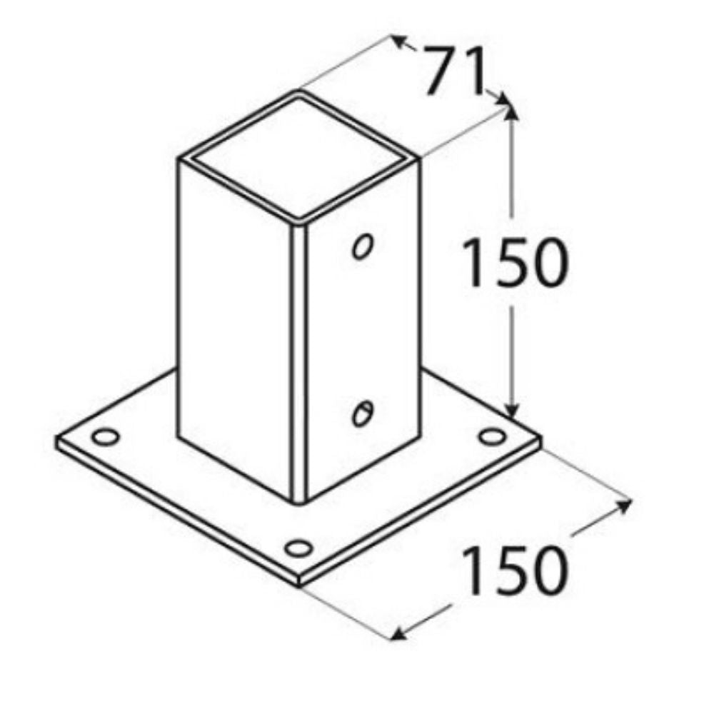Complemento -   Soporte Pletina 70x70