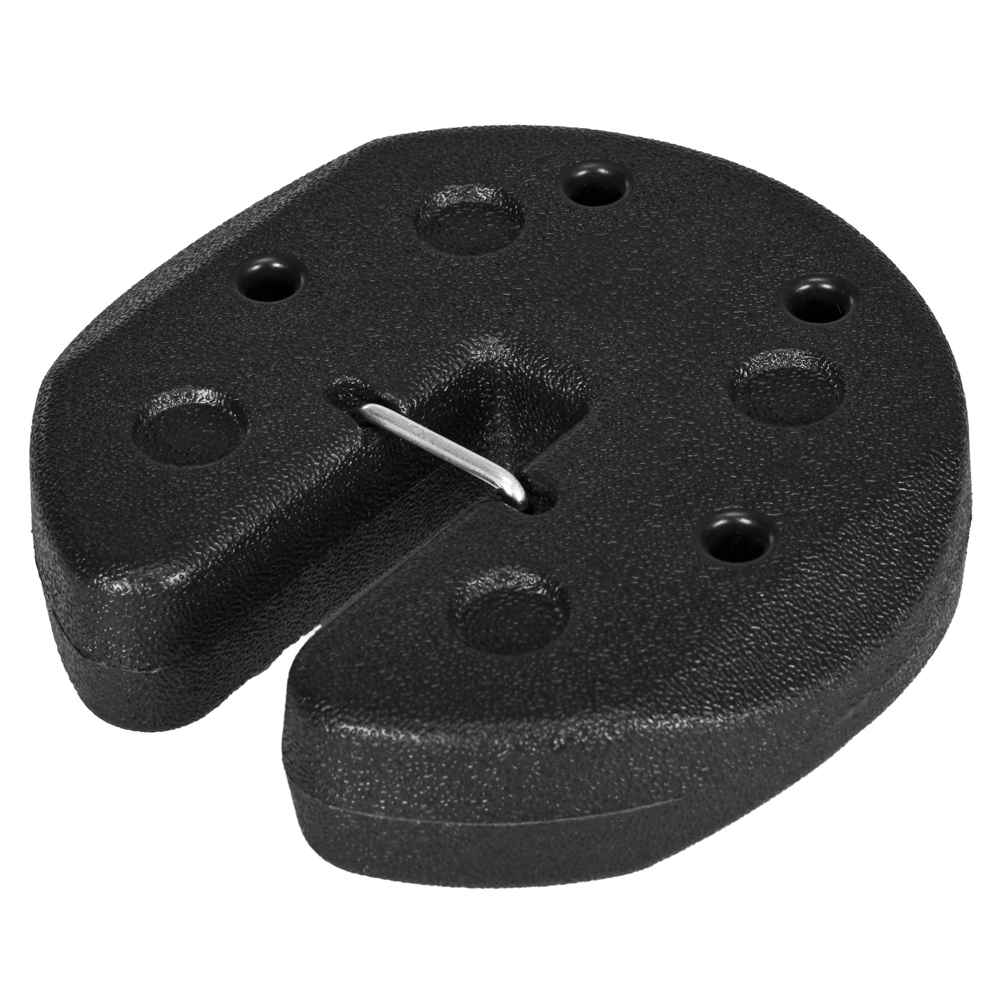 Outsunny Pack de 4 Pesos para Carpas Plegables Pesos para Cenador Rellenados con Cemento Bases para Toldo Pérgola Ø22x5,5 cm Negro