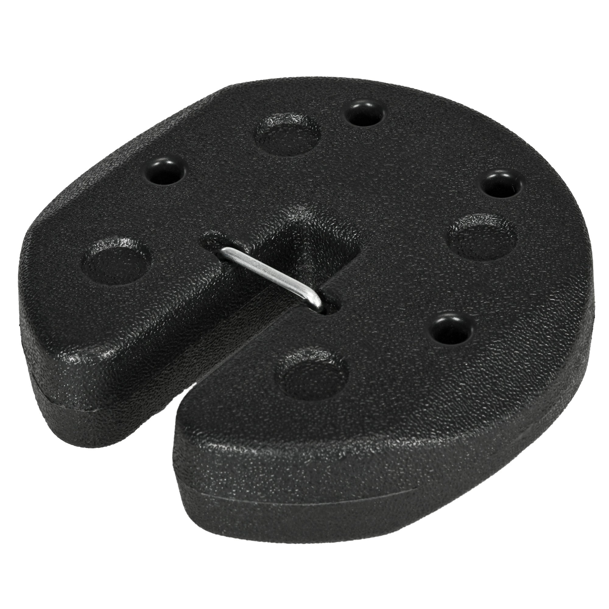 Outsunny Pack de 4 Pesos para Carpas Plegables Pesos para Cenador Rellenados con Cemento Bases para Toldo Pérgola Ø22x5,5 cm Negro