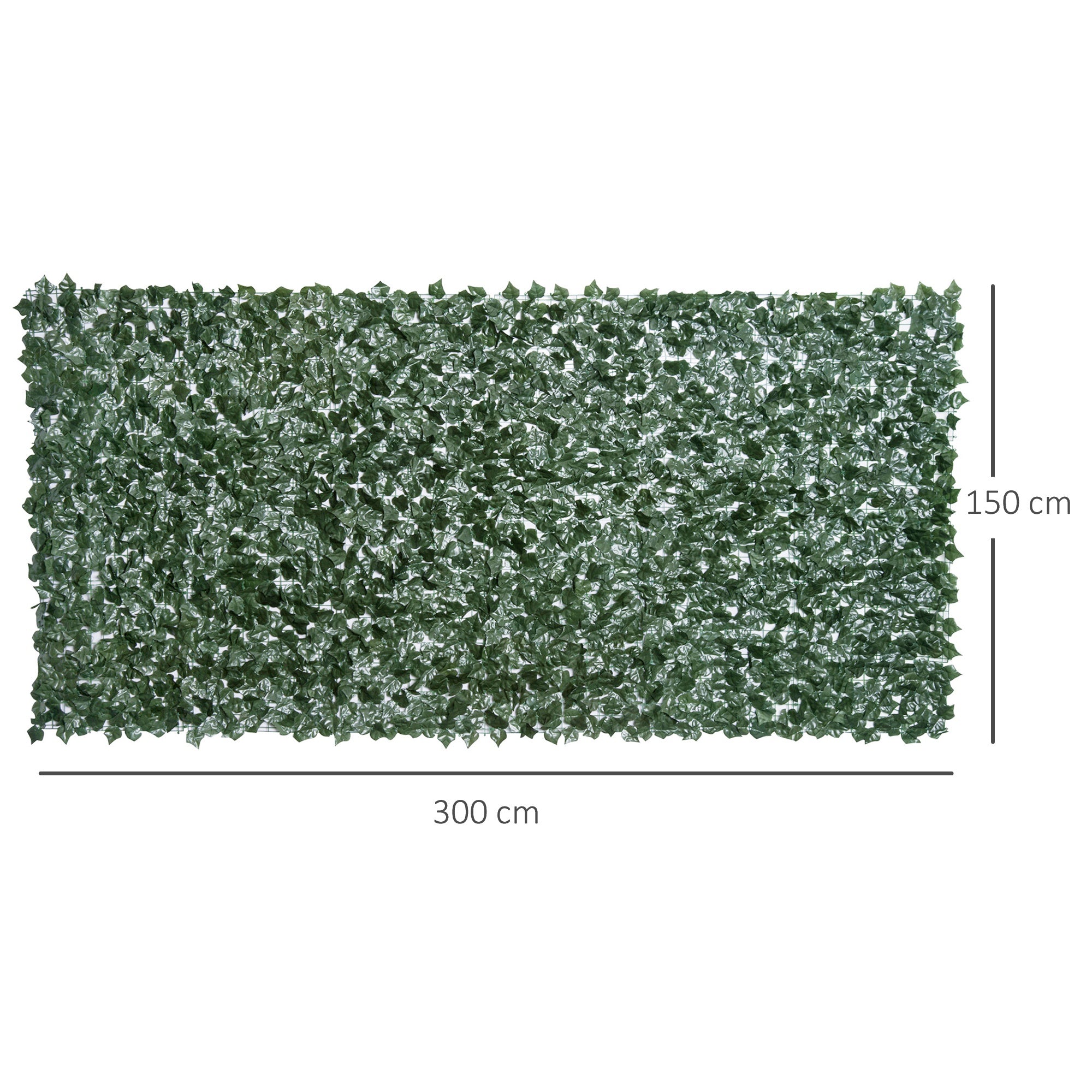 Outsunny Seto Artificial Ocultación Jardín en Rollo 3x1,5 m Pantalla de Valla de Privacidad de Hiedra Artificial para Terraza Balcón Exterior Decoración de Hojas Verde