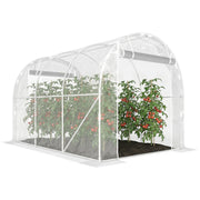 Outsunny Invernadero de Exterior 3x2x2 m, Invernadero de Túnel con 2 Puertas Enrollables, Marco de Acero Galvanizado y Cubierta de PE 150g/m², Anti-UV, Impermeable, para Cultivos, Transparente