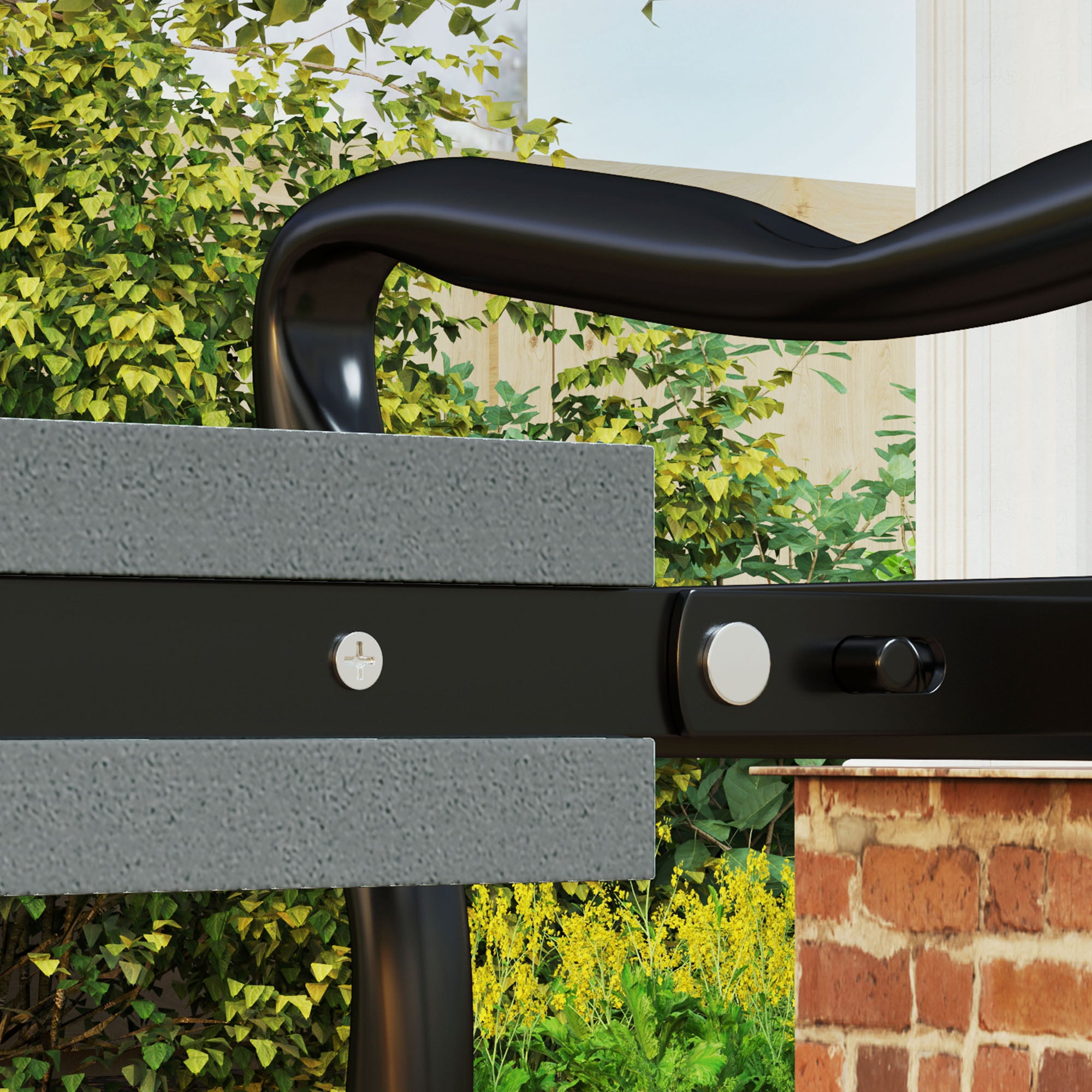 Outsunny Taburete de Jardín Plegable con Almohadilla de Espuma EVA, Asiento de Jardín 2 en 1 con Bolsa para Herramientas, Portátil, Carga 150kg, Regalo para Jardinería, Jardineros y Ancianos