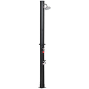 Outsunny Ducha Solar de 20 Litros para Exterior Ducha de Piscina con Cabezal de Ducha Grifo y Regulador de Agua Caliente Máx. 60℃ Conexión de Manguera de Jardín para Patio Playa Ø11x217 cm Negro