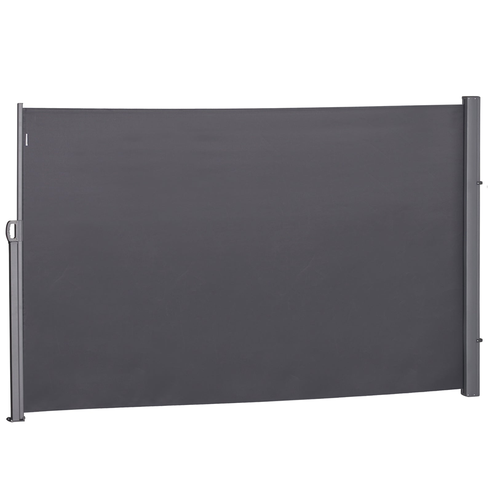 Outsunny Pantalla de Toldo Lateral Retráctil para Terraza Patio o Jardín de Mampara de Privacidad para Exterior Plegable Gris 300x160cm