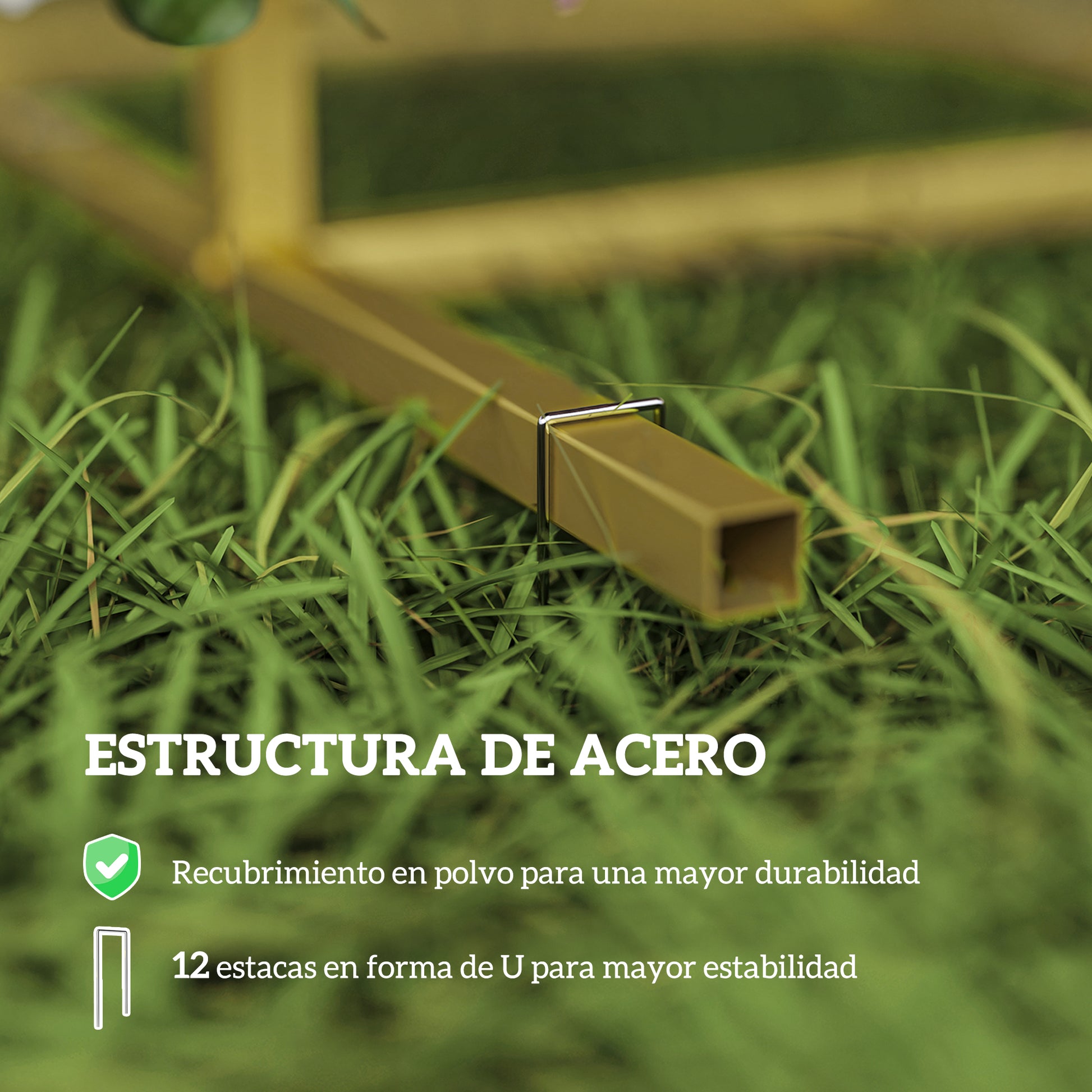 Outsunny Set de 3 Arcos de Jardín para Rosas de Metal, Arcos de Boda de 220/200/180 cm con Recubrimiento en Polvo, Resistente a la Intemperie, para Plantas Trepadoras, Decoración Patio Terraza, Dorado