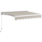 Outsunny Toldo Retráctil Eléctrico o Manual 250x200 cm Toldo Portátil Toldo para Balcón con Mando a Distancia Manivela Manual y Marco de Aluminio para Ventana Puerta Terraza Patio Crema