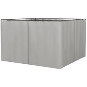 Outsunny 4 Paredes Laterales para Cenador 3x2 m Laterales de Carpa con Ganchos Cortinas sin Ventanas Reemplazo Lateral para Carpa de Jardín Exterior Fiesta Gris Claro