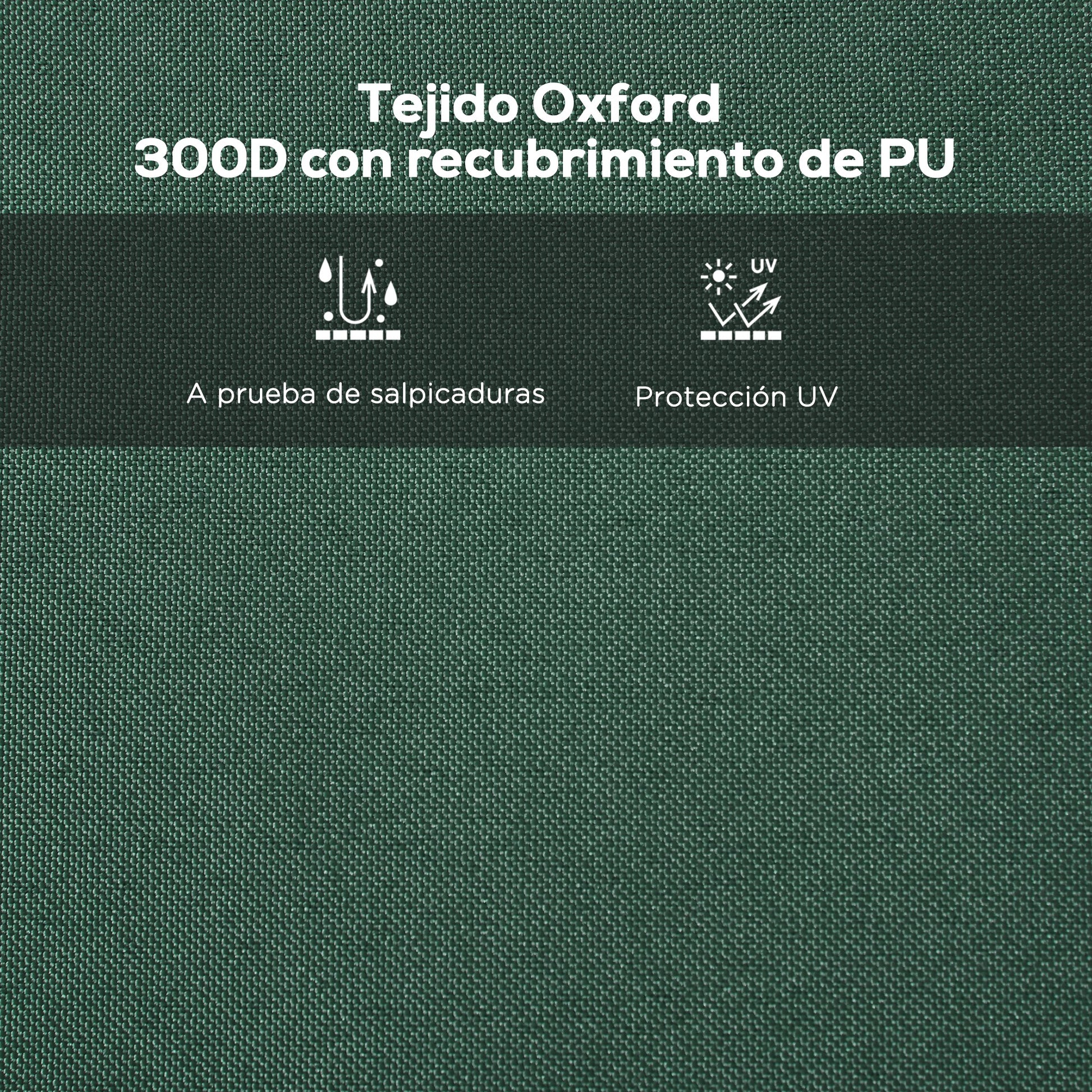 Outsunny Techo de Carpa para Celebraciones 3x3 m Techo de Repuesto para Carpa Plegable de Tela Oxford con Techo Puntiagudo Impermeable y Anti-UV Verde Oscuro