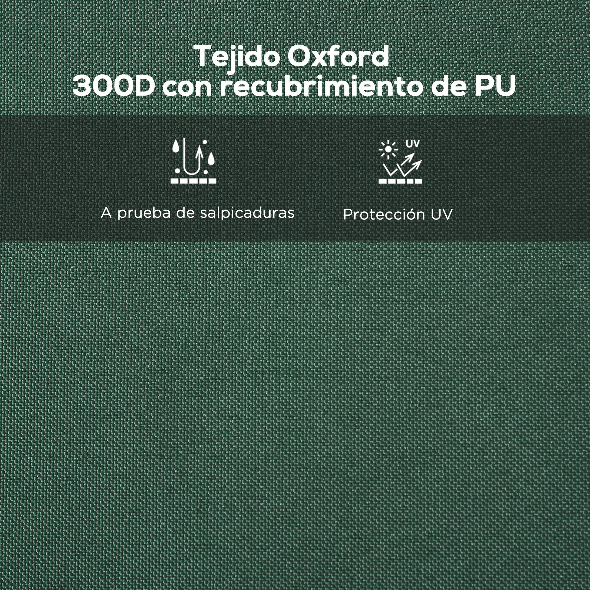 Outsunny Techo de Carpa para Celebraciones 3x3 m Techo de Repuesto para Carpa Plegable de Tela Oxford con Techo Puntiagudo Impermeable y Anti-UV Verde Oscuro