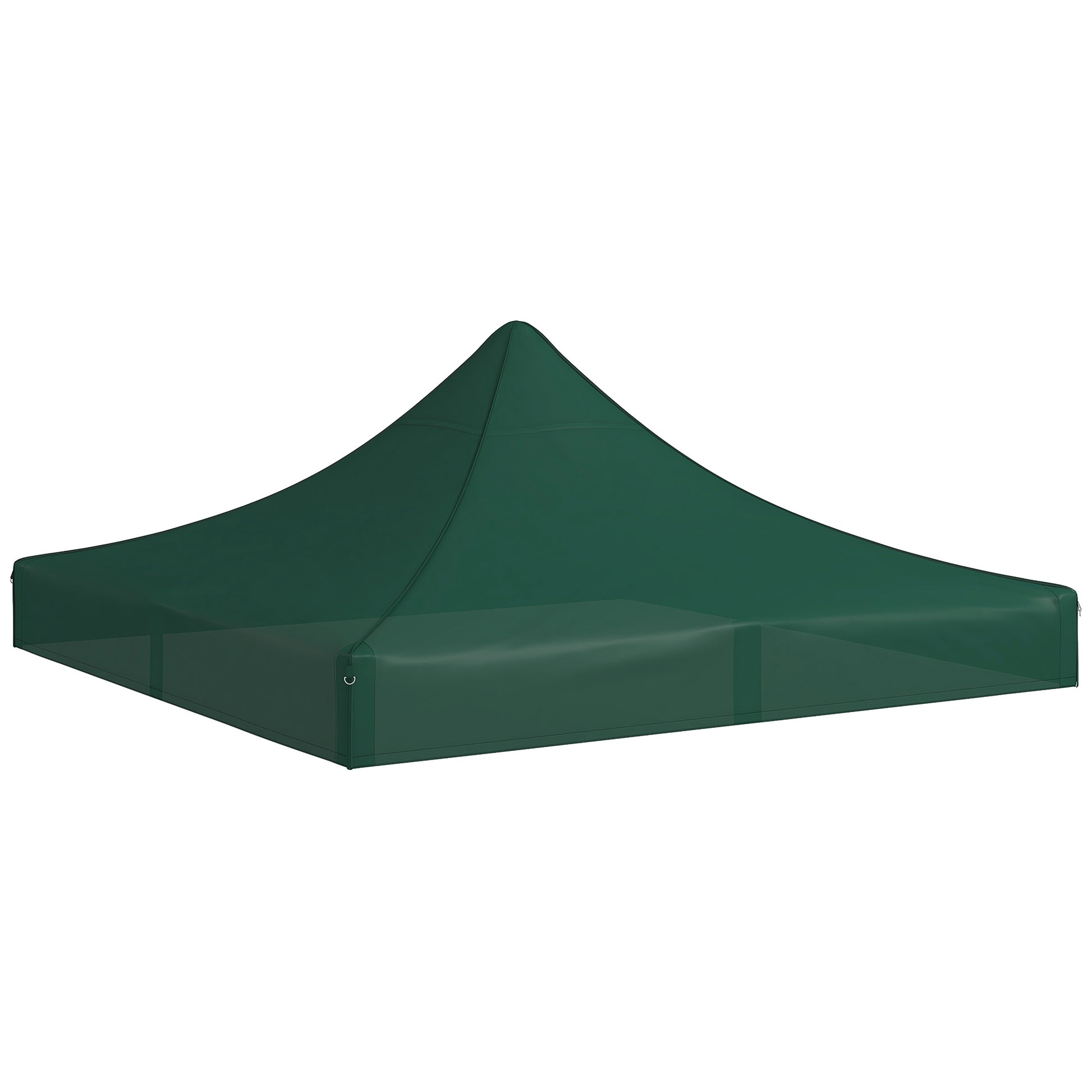 Outsunny Techo de Carpa para Celebraciones 3x3 m Techo de Repuesto para Carpa Plegable de Tela Oxford con Techo Puntiagudo Impermeable y Anti-UV Verde Oscuro