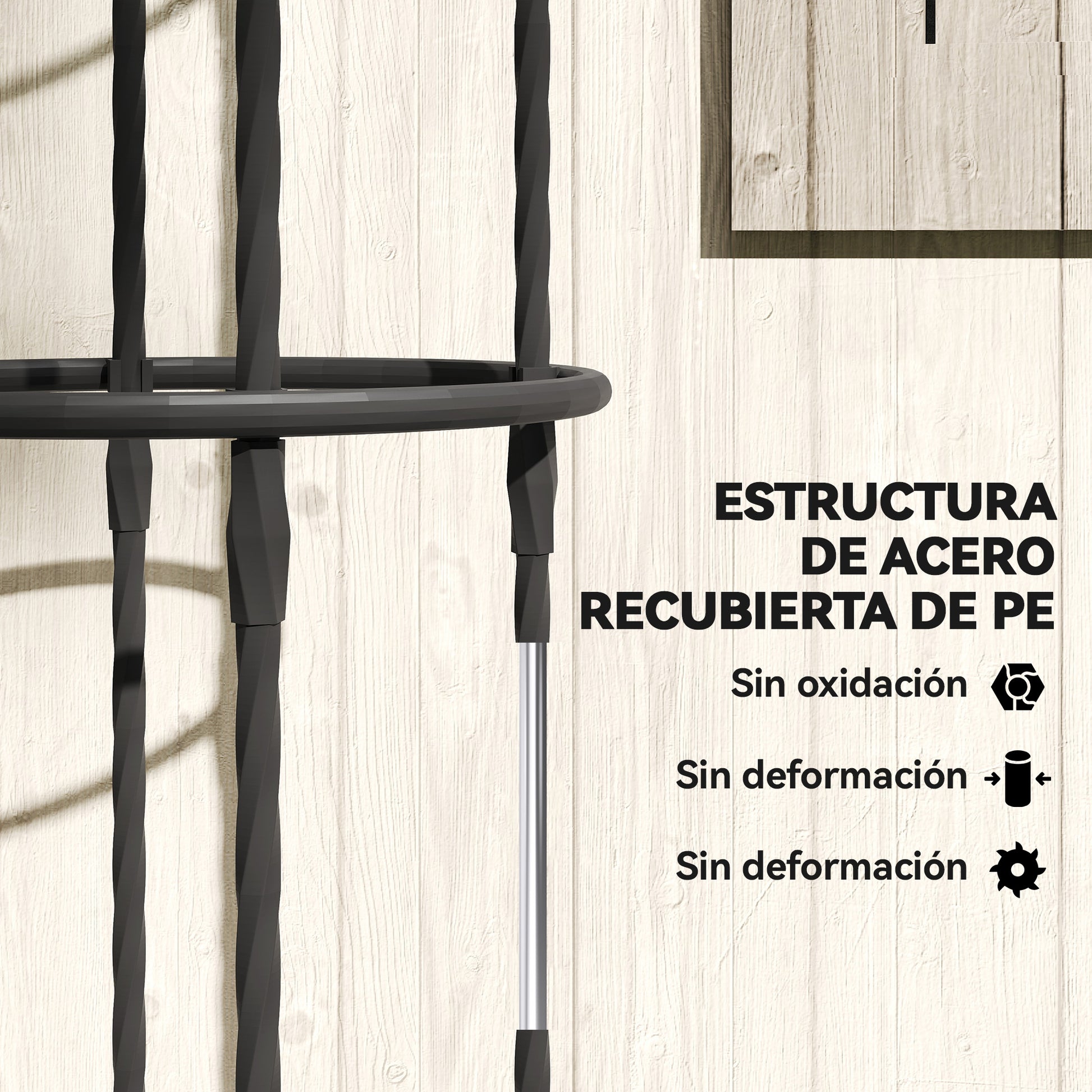 Outsunny Juego de 2 Obeliscos de Jardín de Acero, 1,74 m, Enrejados para Plantas Trepadoras, Rosas, Frutas, Verduras, Soportes Decorativos para Exterior, Patio, Terraza, Negro