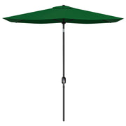 Outsunny Sombrilla de Terraza Exterior 3x2 m Parasol de Terraza Exterior con Ángulo Ajustable Mástil de Aluminio y Protección UV 50+ Sombrilla para Jardín Patio Verde
