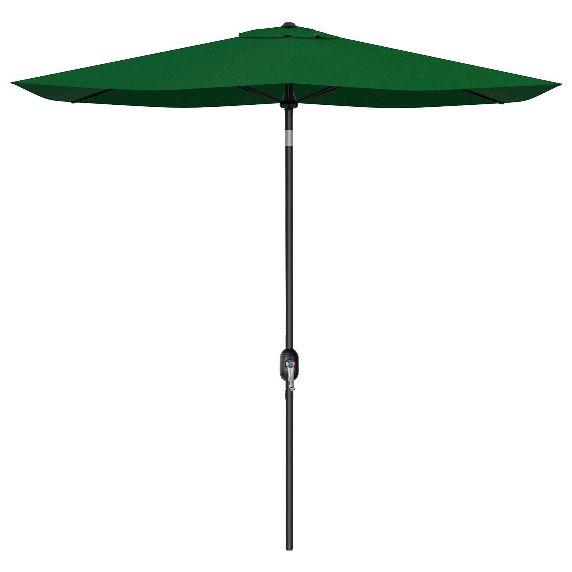 Outsunny Sombrilla de Terraza Exterior 3x2 m Parasol de Terraza Exterior con Ángulo Ajustable Mástil de Aluminio y Protección UV 50+ Sombrilla para Jardín Patio Verde