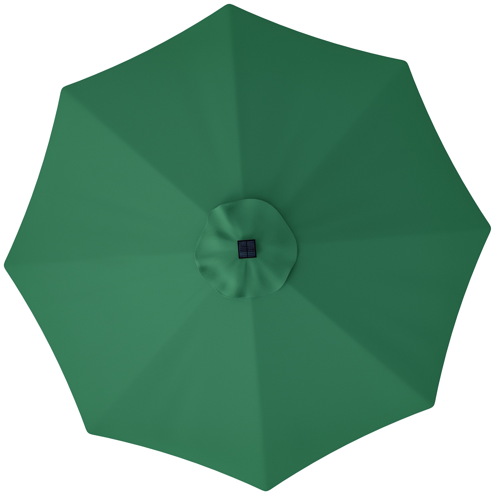 Outsunny Toldo de Recambio de Sombrilla de 3 m Toldo de Repuesto para Sombrilla de Patio con Ventilación Superior Protección UV 50+ Cubierta de Repuesto para Parasol de Poliéster para Exteriores Verde