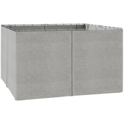 Outsunny 4 Paredes Laterales para Cenador 3,5x2 m Laterales de Carpa con Ganchos Cortinas sin Ventanas Reemplazo Lateral para Carpa de Jardín Exterior Fiesta Gris Claro