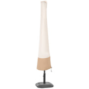 Outsunny Funda para Sombrilla de Jardín Impermeable de Tela Oxford 600D Ø60x190 cm Funda Protectora de Parasol con Banda Elástica y Cremallera para Patio Terraza Exterior Beige