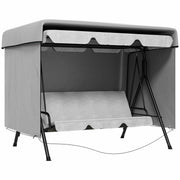 Outsunny Funda Balancín Jardín Funda Columpio Jardín Exterior Cubierta de Columpio con Cremallera Impermeable 215x155x150 cm Gris Claro
