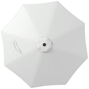 Outsunny Toldo de Recambio de Sombrilla de 3 m Toldo de Repuesto para Sombrilla de Patio con Ventilación Superior Cubierta de Repuesto para Parasol de Poliéster para Exteriores Blanco