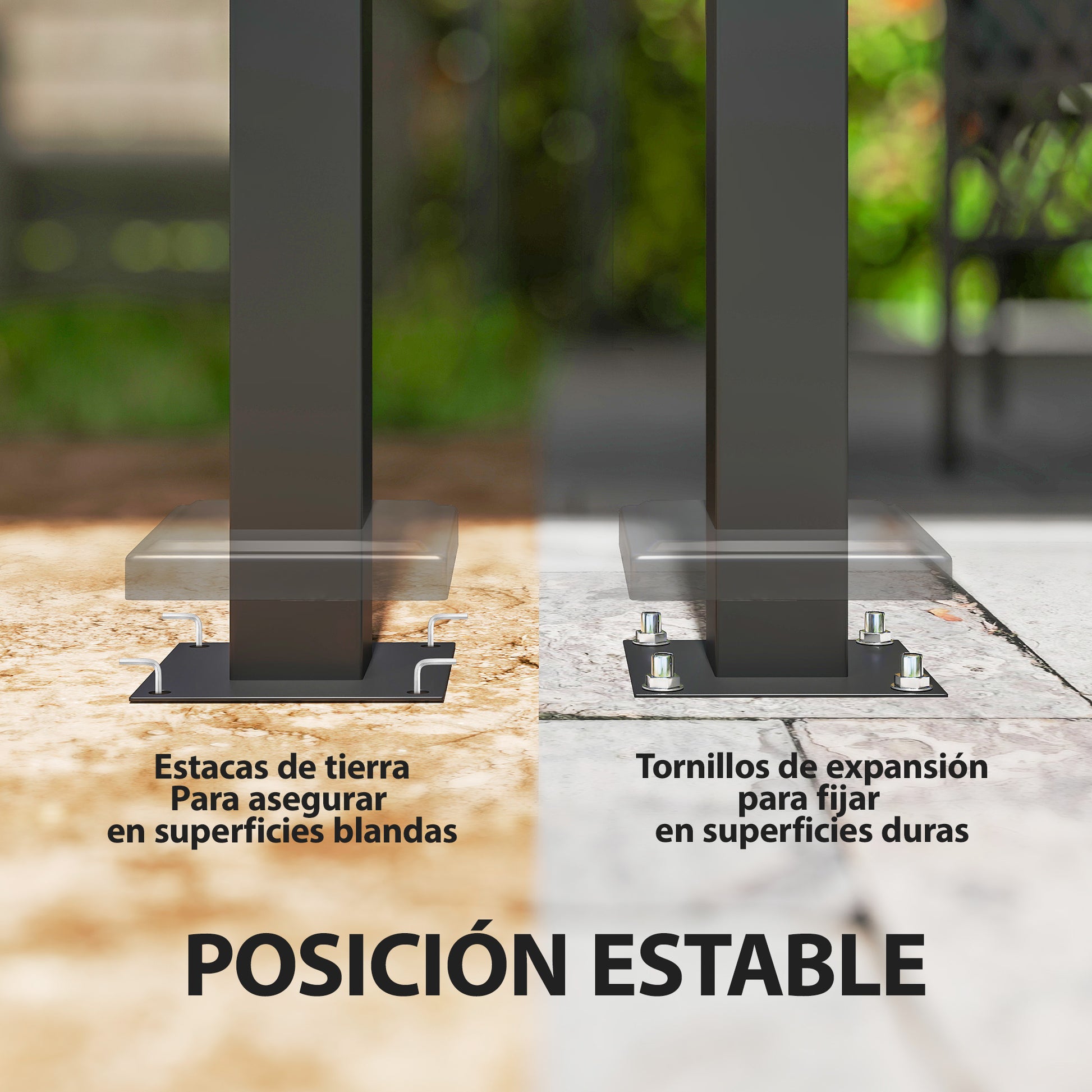 Outsunny Cenador para Jardín 3x3,7 m, Pabellón de Jardín Gazebo con Doble Techo, Paredes Laterales, Mosquiteras, Marco de Metal, Resistente al Agua, Anti-UV, Carpa para Exterior, Terraza, Patio, Beige