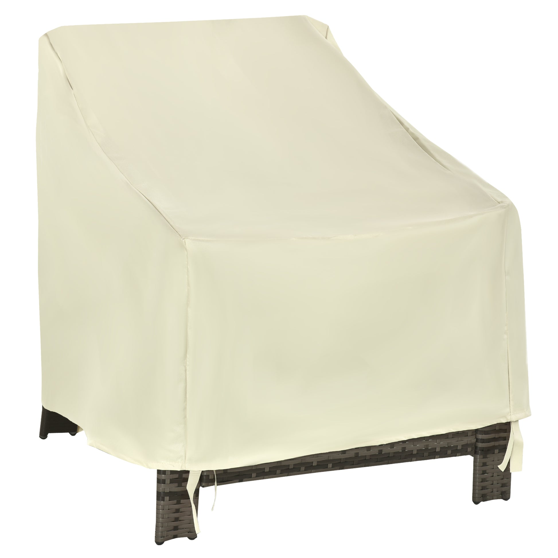 Outsunny Funda Protectora para Sillas Cubierta de Muebles Sillón Impermeable Exterior Jardín Protección contra Lluvia y Sol 68x87x77cm 600D Tela Oxford
