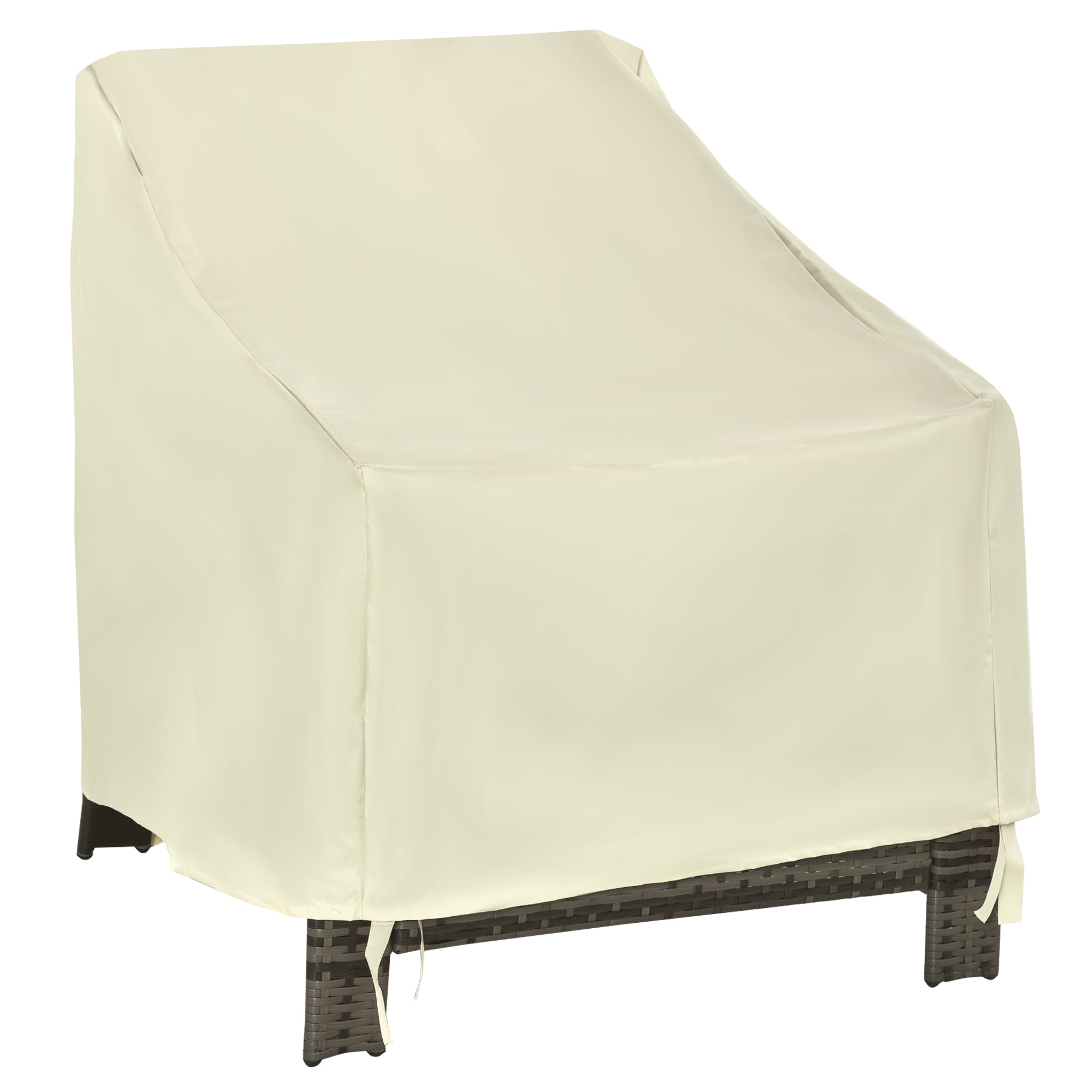 Outsunny Funda Protectora para Sillas Cubierta de Muebles Sillón Impermeable Exterior Jardín Protección contra Lluvia y Sol 68x87x77cm 600D Tela Oxford